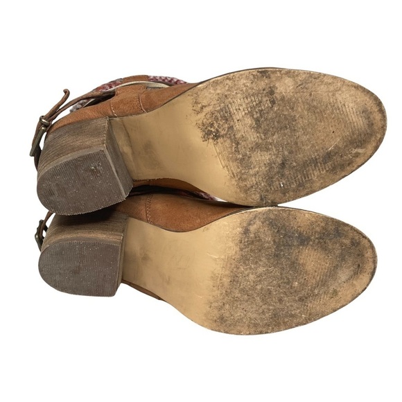 Steve Madden Tolteca Southwestern Inspired Nubuck & Textile Ankle Boots Sz 8 - Picture 9 of 10